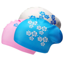 Woman Long Hair Waterproof Colorful Fashion Custom Silicone Swim Caps